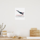 F-16 Fighter Jet tegen valk Poster (Keuken)