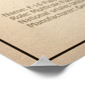 F-16 Fighting Falcon - Vliegtuigblauwdruk Plannen  Poster (Hoek)