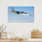 F-16 Fires a Maverick Missile Poster (Keuken)