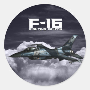 F-16 het Vechten Valk Ronde Sticker