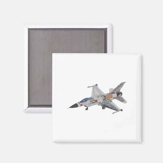 F-16 Interne militaire vuursteentemachines Magneet (Voorkant / Achterkant)