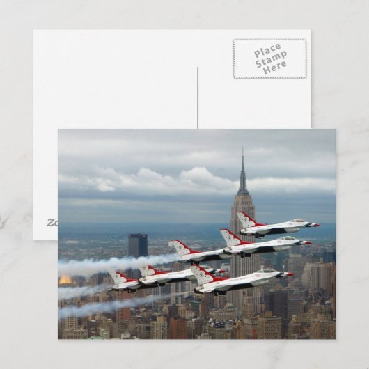 F-16 New York City Briefkaart (Voorkant / Achterkant)
