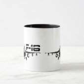 F-16 Strijd tegen Falcon 11 oz Ringer Mok (Midden)