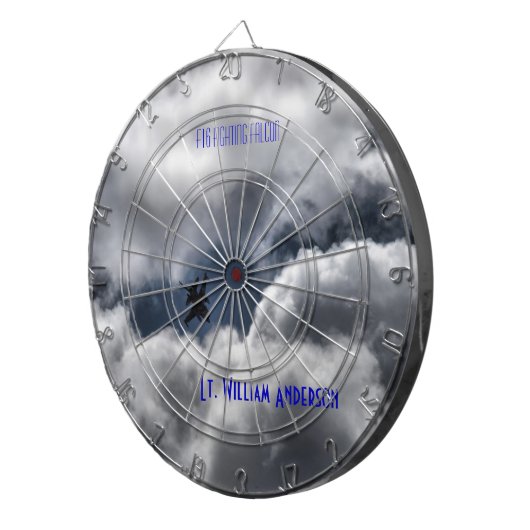 F-16 Strijd tegen Falcon Cloudy Sky Dartbord (Voorkant Rechts)