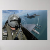 F-16 Strijd tegen het Falcons-Vliegtuig Poster (Voorkant)
