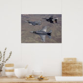 F-16 Strijd tegen het Falcons-Vliegtuig Poster (Keuken)