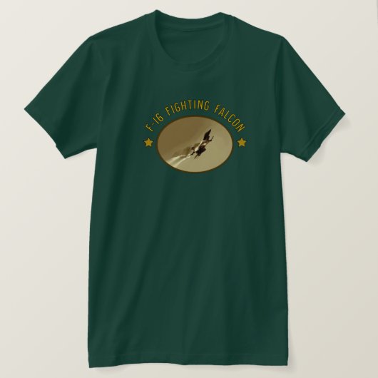 F-16 Strijd tegen het militaire vliegtuig van Falc T-shirt (Design voorkant)