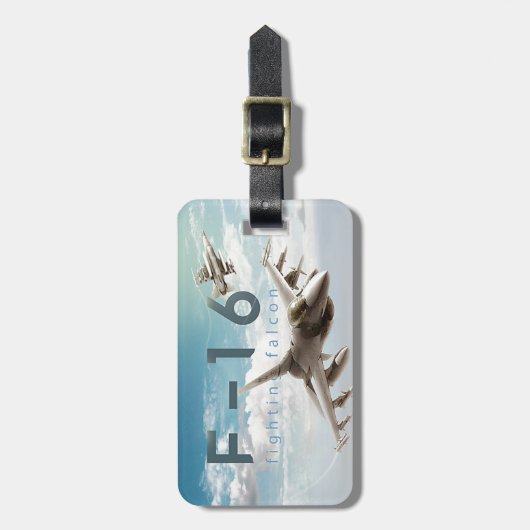 F-16 Strijd tegen valk Bagagelabel (Voorkant verticaal)