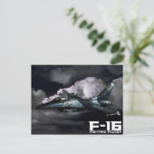 F-16 Strijd tegen valk Briefkaart (Staand voorkant)