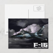 F-16 Strijd tegen valk Briefkaart (Voorkant / Achterkant)