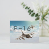 F-16 Strijd tegen valk Briefkaart (Staand voorkant)