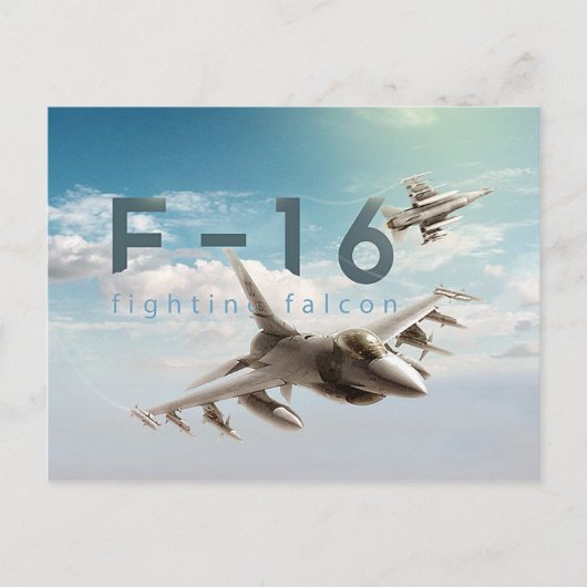 F-16 Strijd tegen valk Briefkaart (Voorkant)