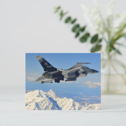 F-16 Strijd tegen valk Briefkaart (Staand voorkant)