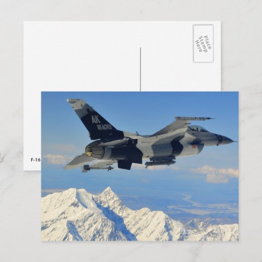F-16 Strijd tegen valk Briefkaart (Voorkant / Achterkant)