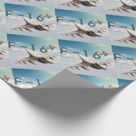 F-16 Strijd tegen valk Cadeaupapier (Hoek)