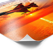 F-16 Strijd tegen valk Foto Afdruk (Hoek)