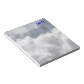 F-16 Strijd tegen valk in de wolken met naam Notitieblok (Schuin)