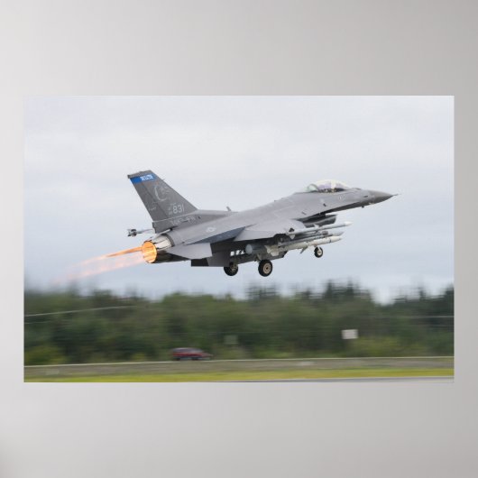 F-16 Strijd tegen valk Poster (Voorkant)