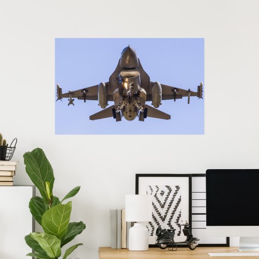 F-16 Strijd tegen valk Poster (Thuiskantoor)