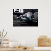 F-16 Strijd tegen valk Poster (Keuken)