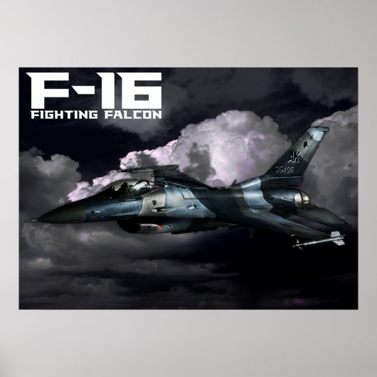 F-16 Strijd tegen valk Poster (Voorkant)