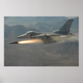 F-16 Strijd tegen valk Poster (Voorkant)