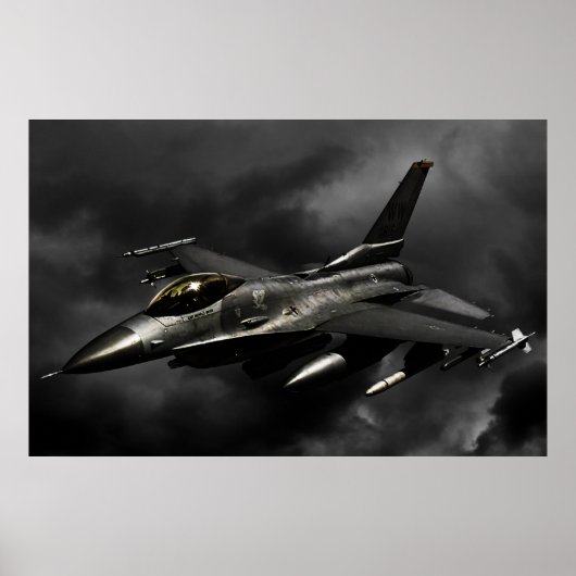 F-16 Strijd tegen valk Poster (Voorkant)
