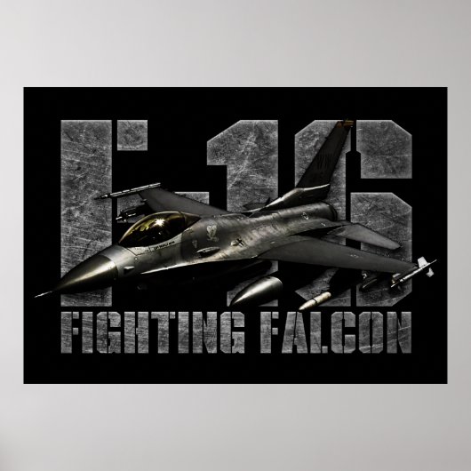F-16 Strijd tegen valk Poster (Voorkant)