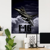 F-16 Strijd tegen valk Poster (Thuiskantoor)