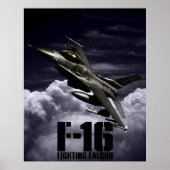 F-16 Strijd tegen valk Poster (Voorkant)