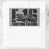 F-16 Strijd tegen valk Rechthoekige Sticker (Tas)