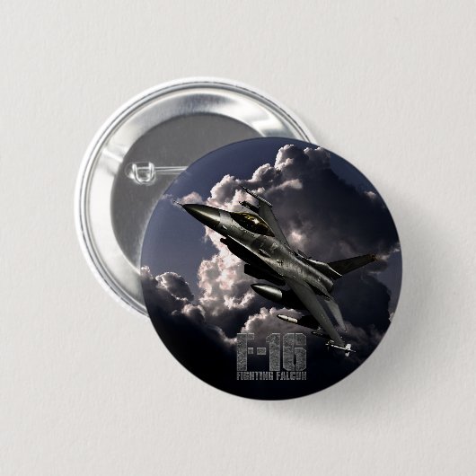 F-16 Strijd tegen valk Ronde Button 5,7 Cm (Voorkant /achterkant)