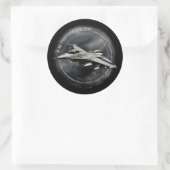 F-16 Strijd tegen valk Ronde Sticker (Tas)