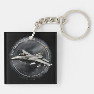 F-16 Strijd tegen valk Sleutelhanger