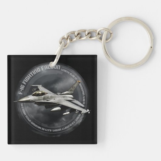 F-16 Strijd tegen valk Sleutelhanger (Achterkant)