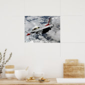 F-16 Strijd tegen valk Thunderbird Poster (Keuken)