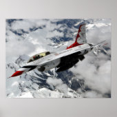 F-16 Strijd tegen valk Thunderbird Poster (Voorkant)