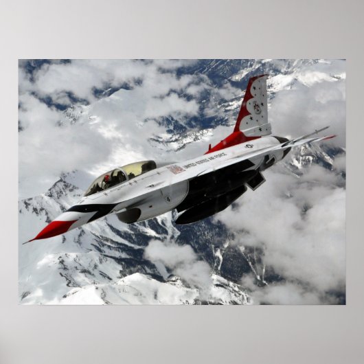 F-16 Strijd tegen valk Thunderbird Poster (Voorkant)