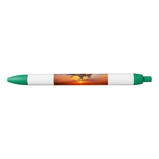 F-16 Strijd tegen valk Zwarte Inkt Pen (Voorkant)