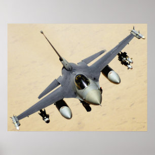 F-16 Strijd tegen valkbetonVliegtuig Poster