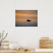 F-16 Strijd tegen valkbetonVliegtuig Poster (Keuken)