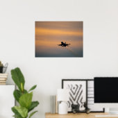 F-16 Strijd tegen valkbetonVliegtuig Poster (Thuiskantoor)