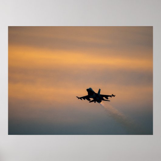 F-16 Strijd tegen valkbetonVliegtuig Poster (Voorkant)