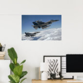 F-16 Strijd tegen valkbetonVliegtuig Poster (Thuiskantoor)