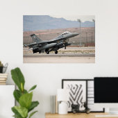 F-16 Strijd tegen valkbetonVliegtuig Poster (Thuiskantoor)
