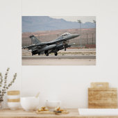 F-16 Strijd tegen valkbetonVliegtuig Poster (Keuken)