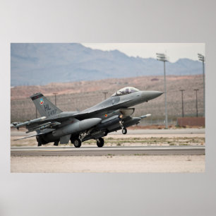 F-16 Strijd tegen valkbetonVliegtuig Poster