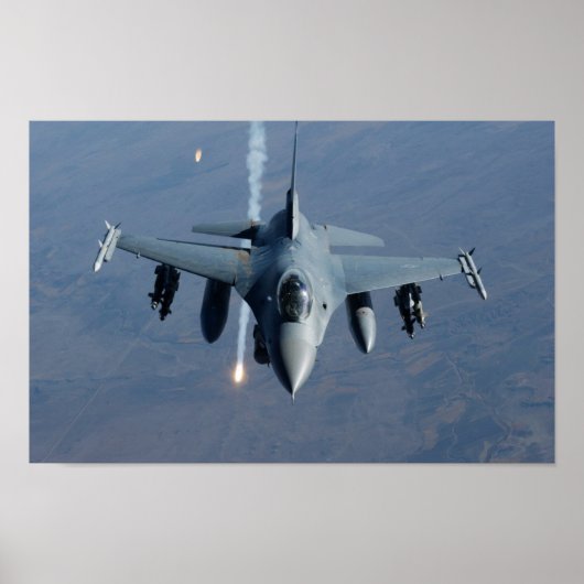 F-16 Strijd tegen valkbetonVliegtuig Poster (Voorkant)