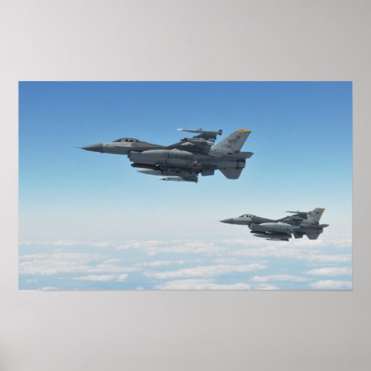 F-16 Strijd tegen valkbetonVliegtuig Poster (Voorkant)