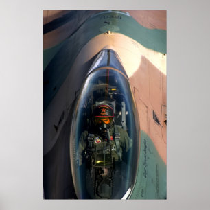 F-16 Strijd tegen valkbetonVliegtuig Poster